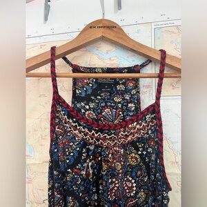 Lucky Brand - women’s size M - boho maxi/midi high low paisley dress